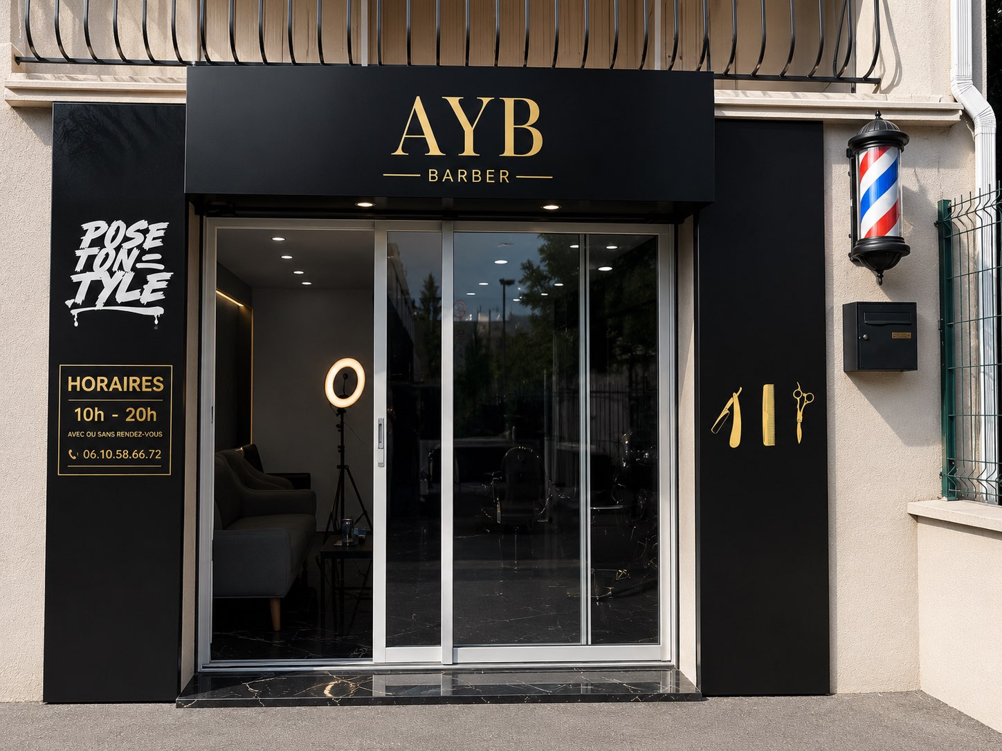 Façade du salon Ayb Barber